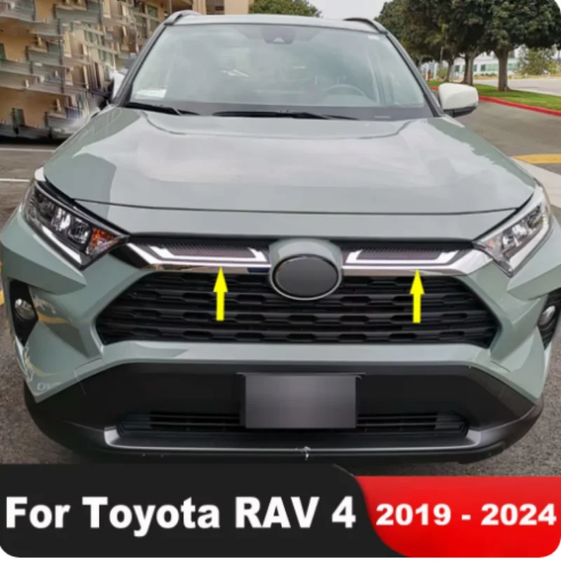 

X-для Toyota RAV4 2019 2020 2021 2022 2023, наклейка для стайлинга кузова, передняя нижняя центральная нижняя гоночная решетка, решетка, покрытие, крышка