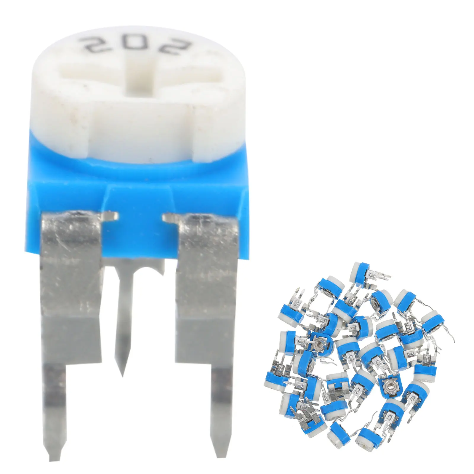 

30pcs Potentiometer Variable Resistor 2k Carbon Film Electronic DIY Horizontal Trimmer Breadboard Compatible Replacement