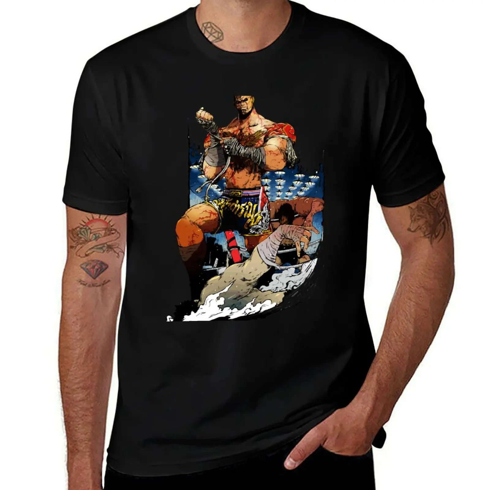 fahkumram tekken T-Shirt Basic Solid Color Short Sleeve T-Shirt