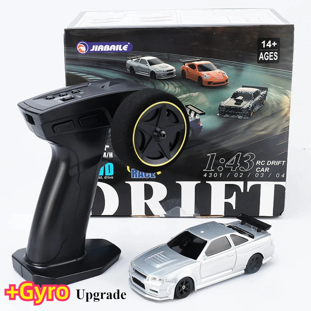 RC Drift Car Upgraded Gyro 1/43 RC Mini Racing Car 4WD High Speed 2.4g Radio Control Drift Car Boy Remote Control Toy Gift