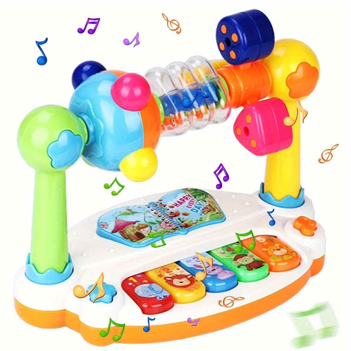 New Early Childhood Education Baby Ringing Toy Children's Lighting Ground Mouse Music Kingdom Enlightenment Electronic Piano Toy