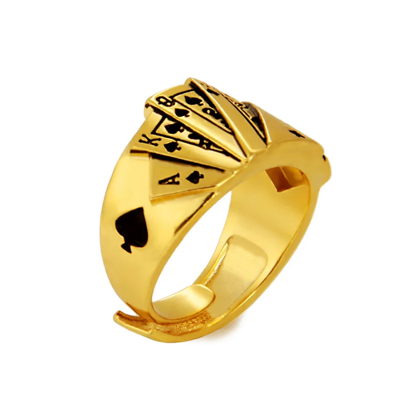 Fashion personality copper gold-plated sand gold ring creative imitation diamond open circle ring sand gold jewelry