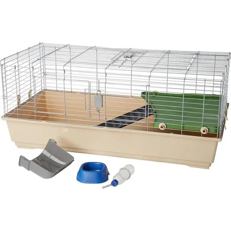 

Top Access Small Animal, Rabbit & Guinea Pig Cage, Ferret Cage Habitat With Accessories, Jumbo, Multicolor, 48.6"L x 26.6"W x 20