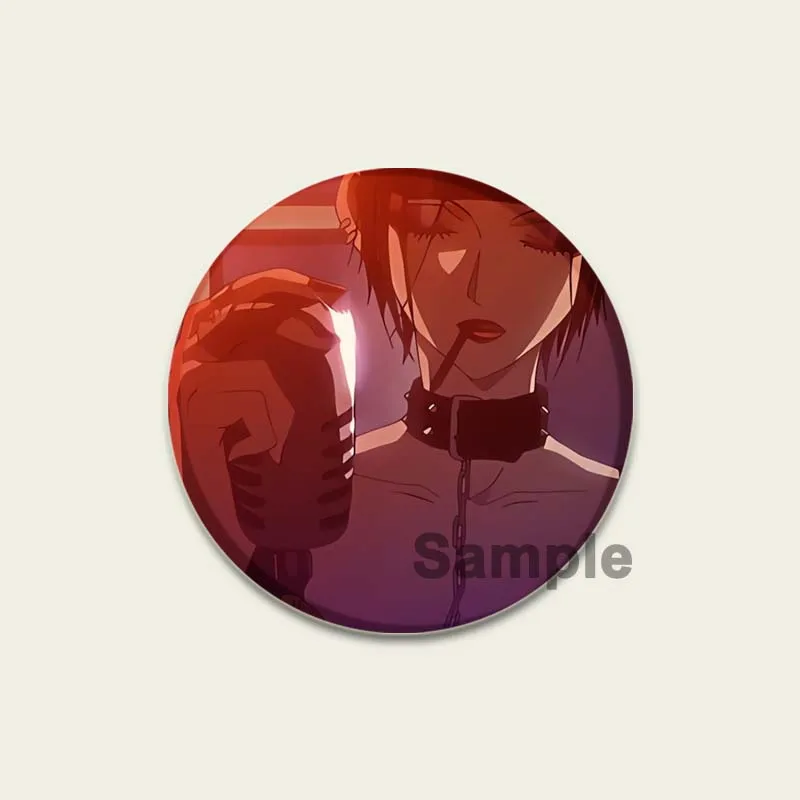 Anime Nana Osaki Ai Yazawa Spille Cartoon Cosplay Distintivo sullo zaino Accessori per gioielli Regali Stampa HD Perni rotondi in smalto