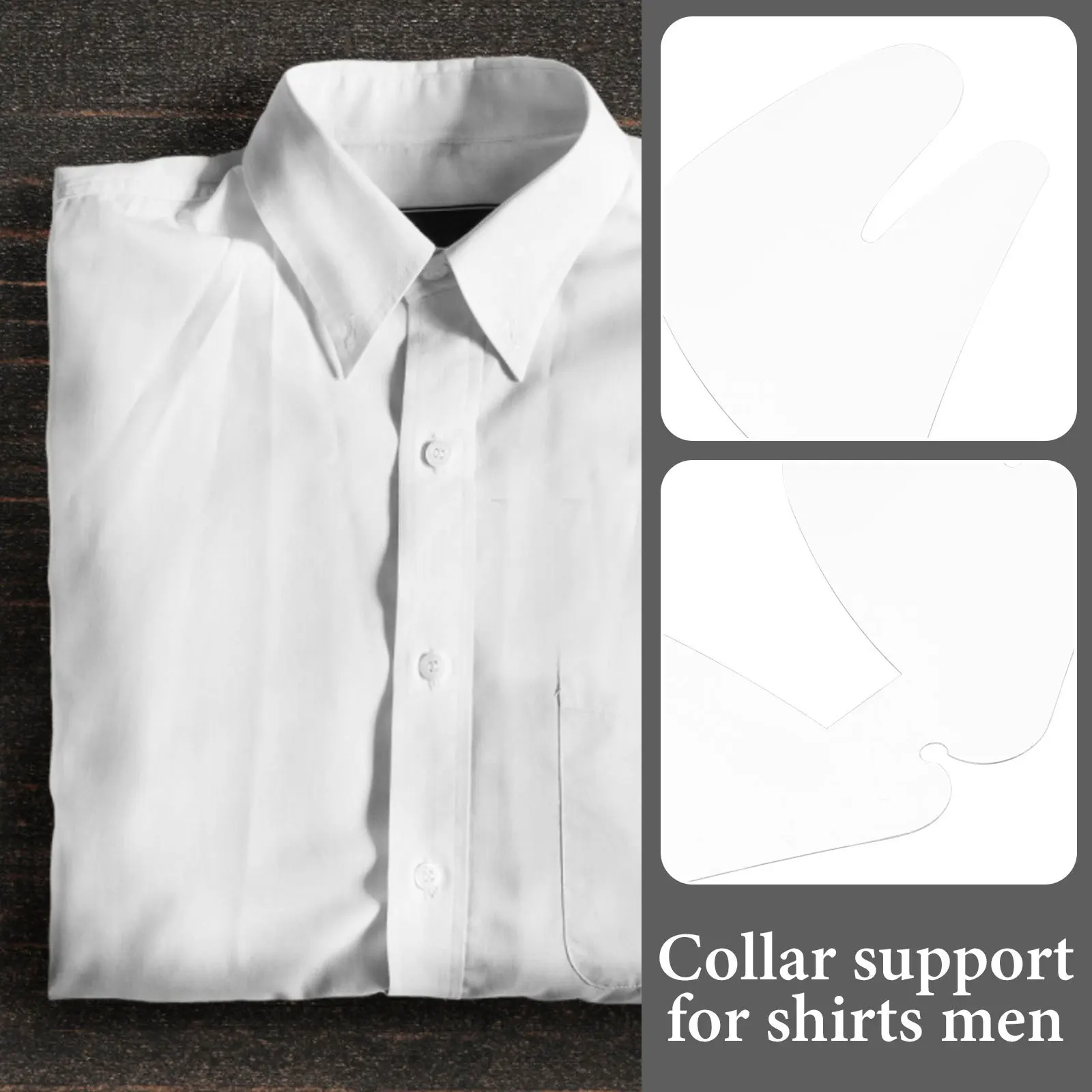 100 قطعة فراشة يبقى للقمصان قميص شفاف دعم فستان قميص طوق المشكل الرجال طوق البقاء إدراج