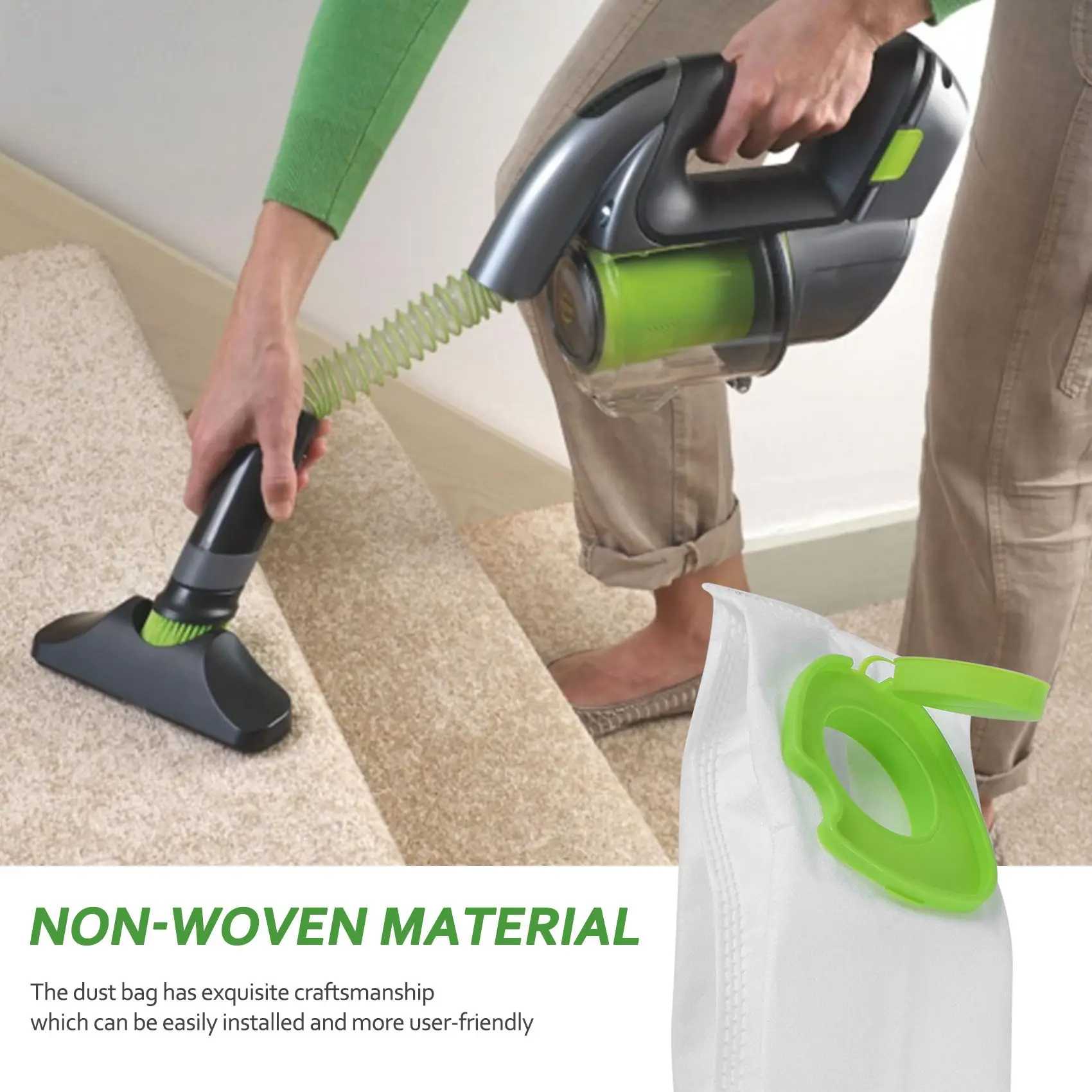 진공 청소기 액세서리 먼지 봉투 청소 가방 교체 부품, Gtech Pro ATF301 진공 청소기에 적합, 15 개