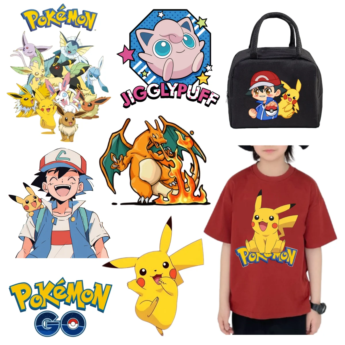 Теплопередающие-наклейки-с-изображением-покемонов-аниме-Пикачу-наклейка-с-персонажем-мультфильма-сделай-сам-модная-одежда-шляпа-сумки-нашивки-гладильный-декор-аппликация