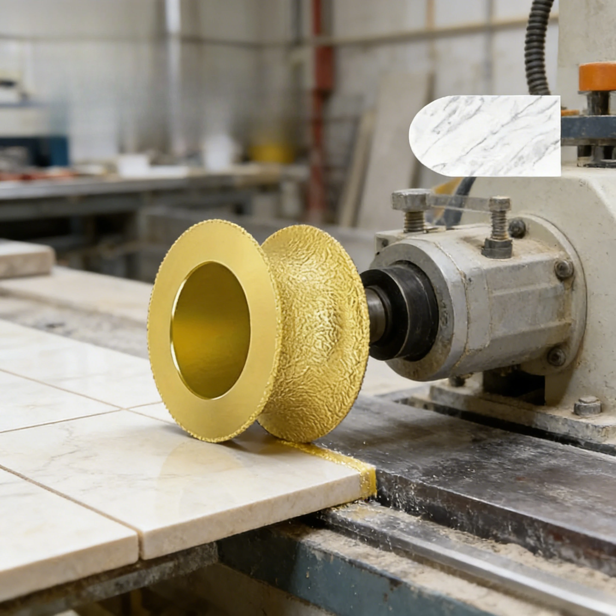 

1PC Brazed Diamond Grinding Wheel 20mm Bore - For Granite Quartz Marble Ceramic Stone Tile Edge Polishing Professional Tool