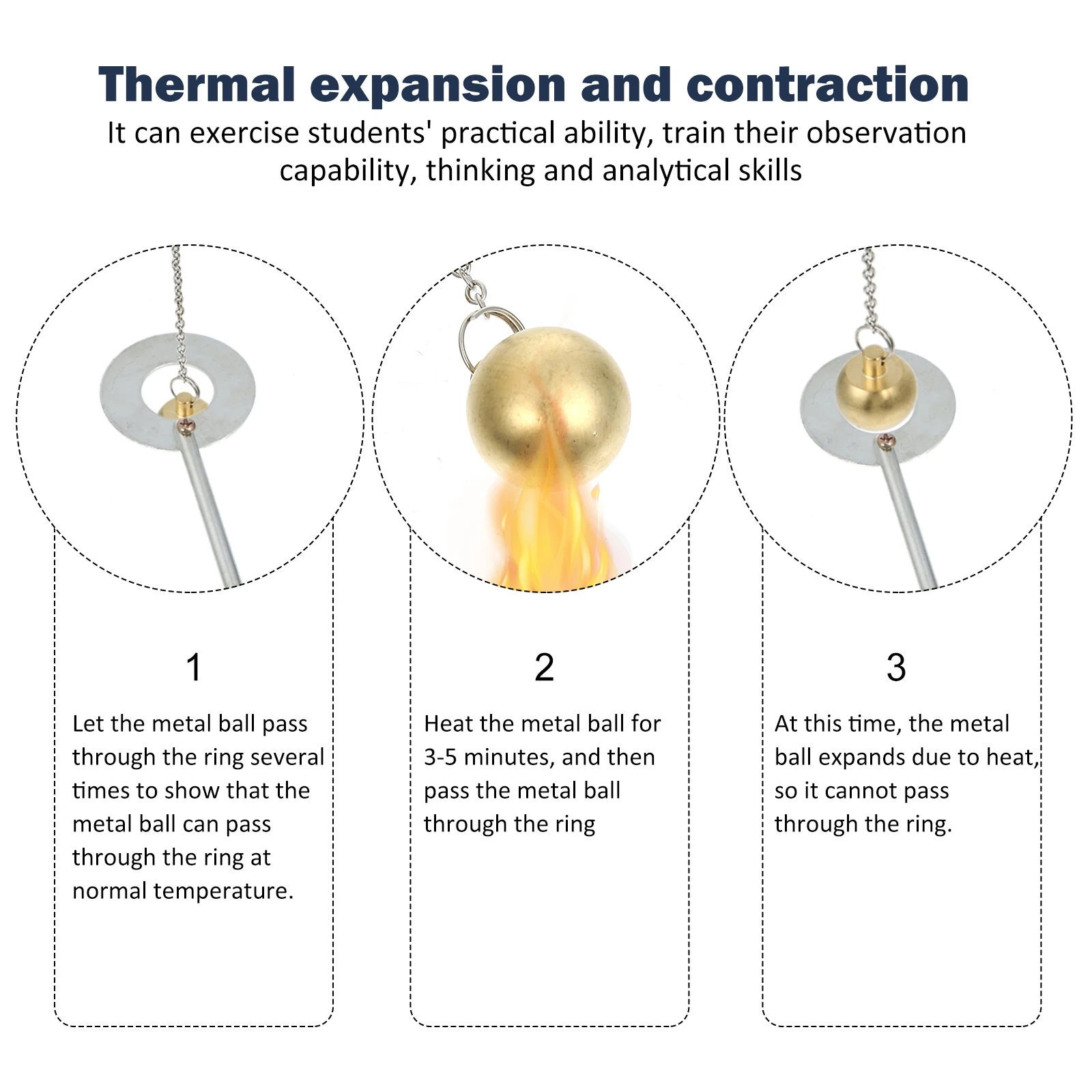 

Experimental Bronze Ball Thermal Expansion and Contraction Tool Equipment Plastic Primary School