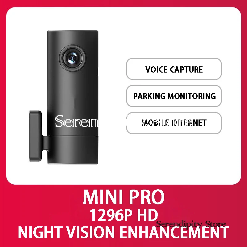 NEW Car Recorder Dedicated 2024 Wireless Car Mounted Ultra High Definition Night Vision Parking Monitoring Single Lens 24 Hours