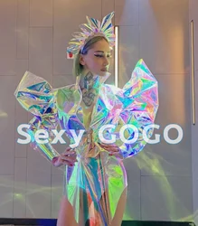 New Nightclub Party Technology Symphony Laser Fly Shoulder Festival Stage CostumesSexy Drag Queen Costumes Women Laser Costume