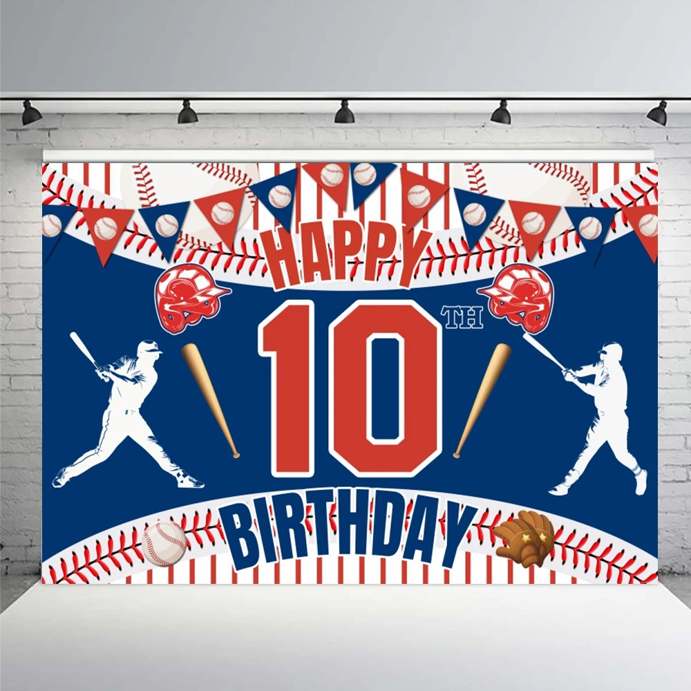 Baseball Birthday Theme Backdrop Customized Game Sports KT Board Boy Birthday Party Decoration Baby Shower Backdrop Photo Studio