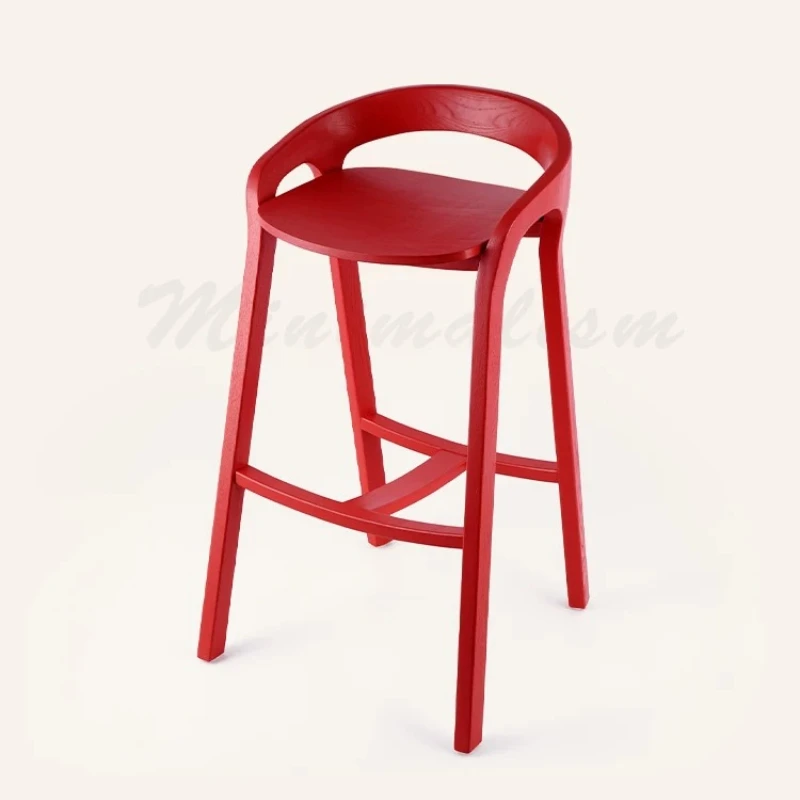 Nordic Solid Bar Stools Height Adjustable Counter Outdoor Bar Stools Designer Luxury Retro Taburetes Para Barra Home Furniture