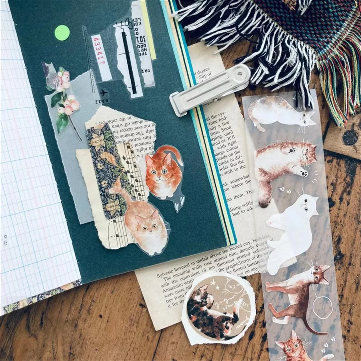 

Somesortoffern винтажная куркума кошка Васи ПЭТ лента Сделай Сам изготовление карт Скрапбукинг план декоративная наклейка