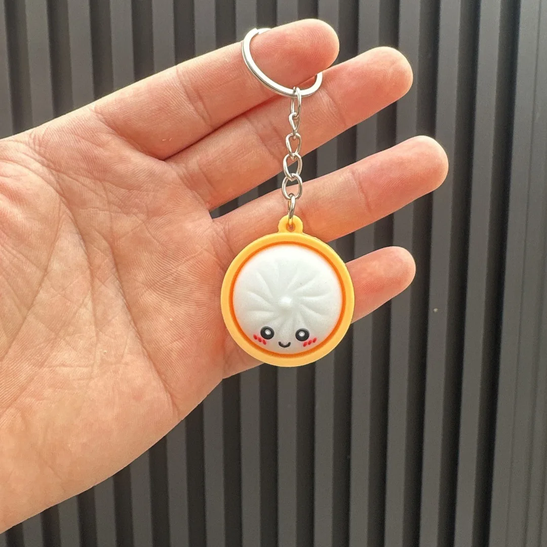 6/18 Stück Niedliche Dumpling-Schlüsselanhänger, Mini-Baozi-Anhänger Geschenkset für Preise, Taschenfüller, Rucksack-Charm-Deko, Zufällige Farben – Detail 10