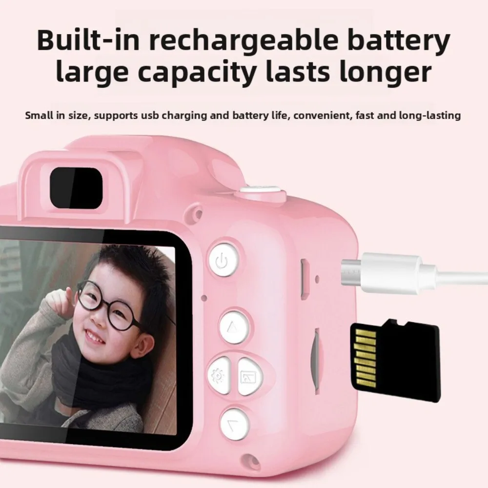 Kids Cartoon Style HD Digital Electronic Camera Dual Screen Single Lens for Children Photography Learning and Fun Gift Activity