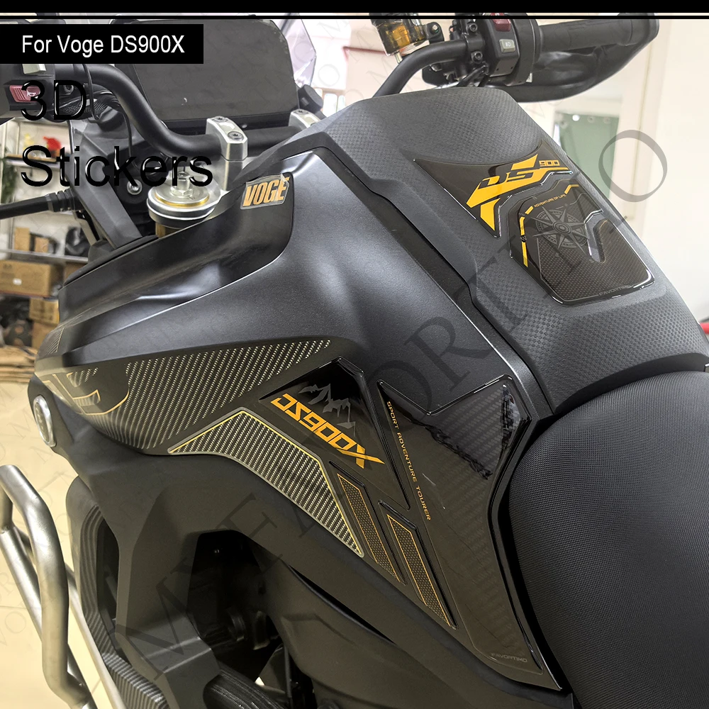 ل VOGE DS900X 900DSX مغامرة موتو خزان الوسادة الغاز زيت الوقود حامي ملصقات الشارات هدية الحاجز VOGEDS900X 2024 2025