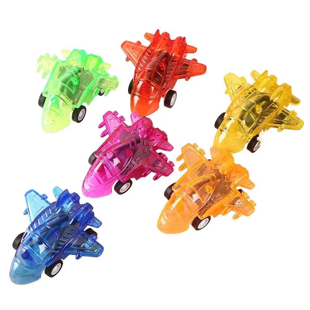 5Pcs Vibrant Cartoon Plane Inertia Playset for Kids Color Recognition Vocabulary Building Curiosity Stimulation Friction Powered