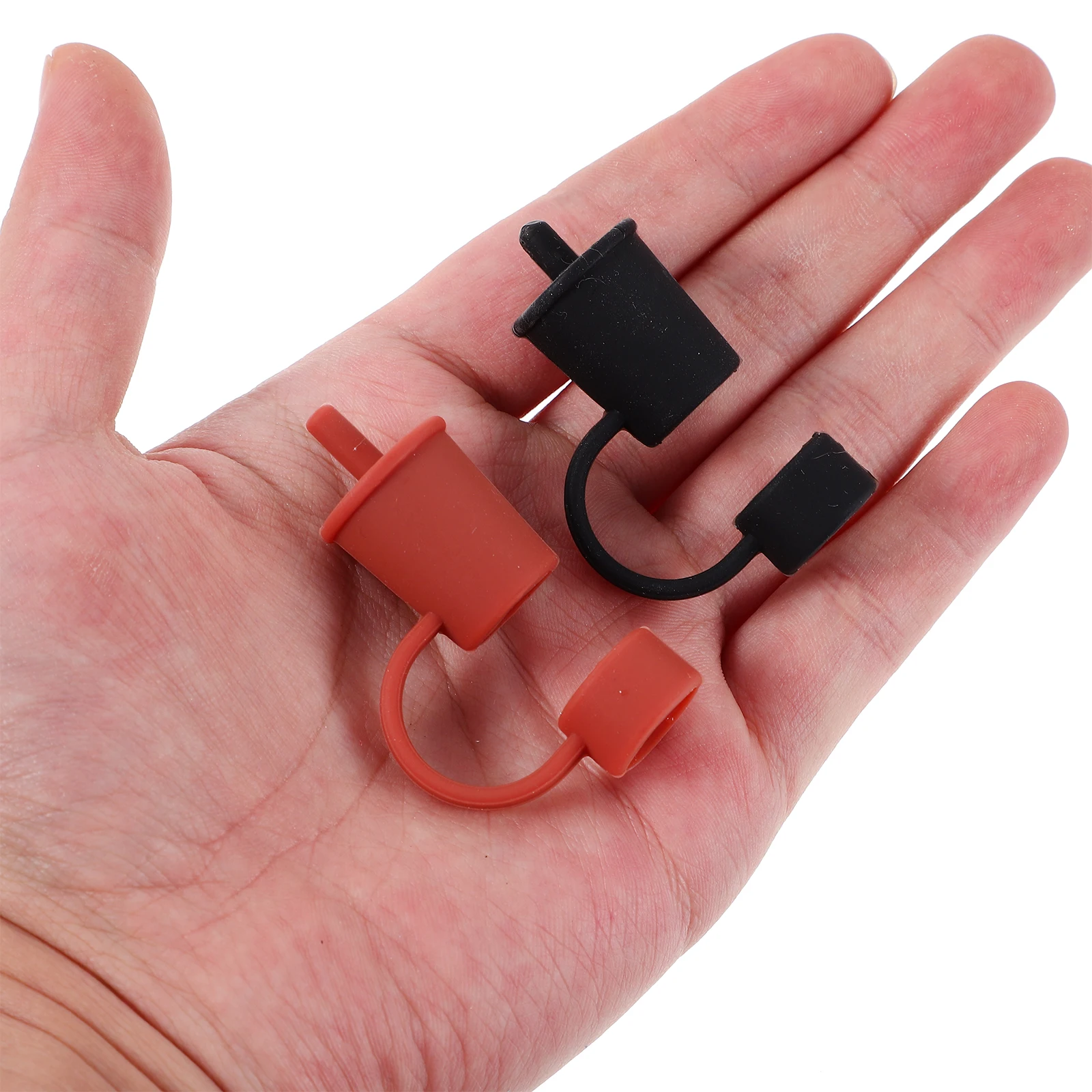 

2Pcs Milk Tea Dustproof Silicone Straw Covers Cute Pearl Airtight Sealing Reusable Lids For Party Picnic Straw End Plugs Caps