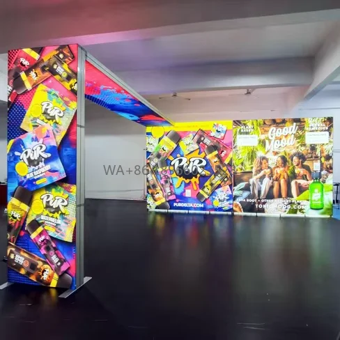 Unique Trade Show Display System 10x20ft Easy Setup Arch Type  Backdrop Wall with Pop up Portable Booth Exhibition Stand
