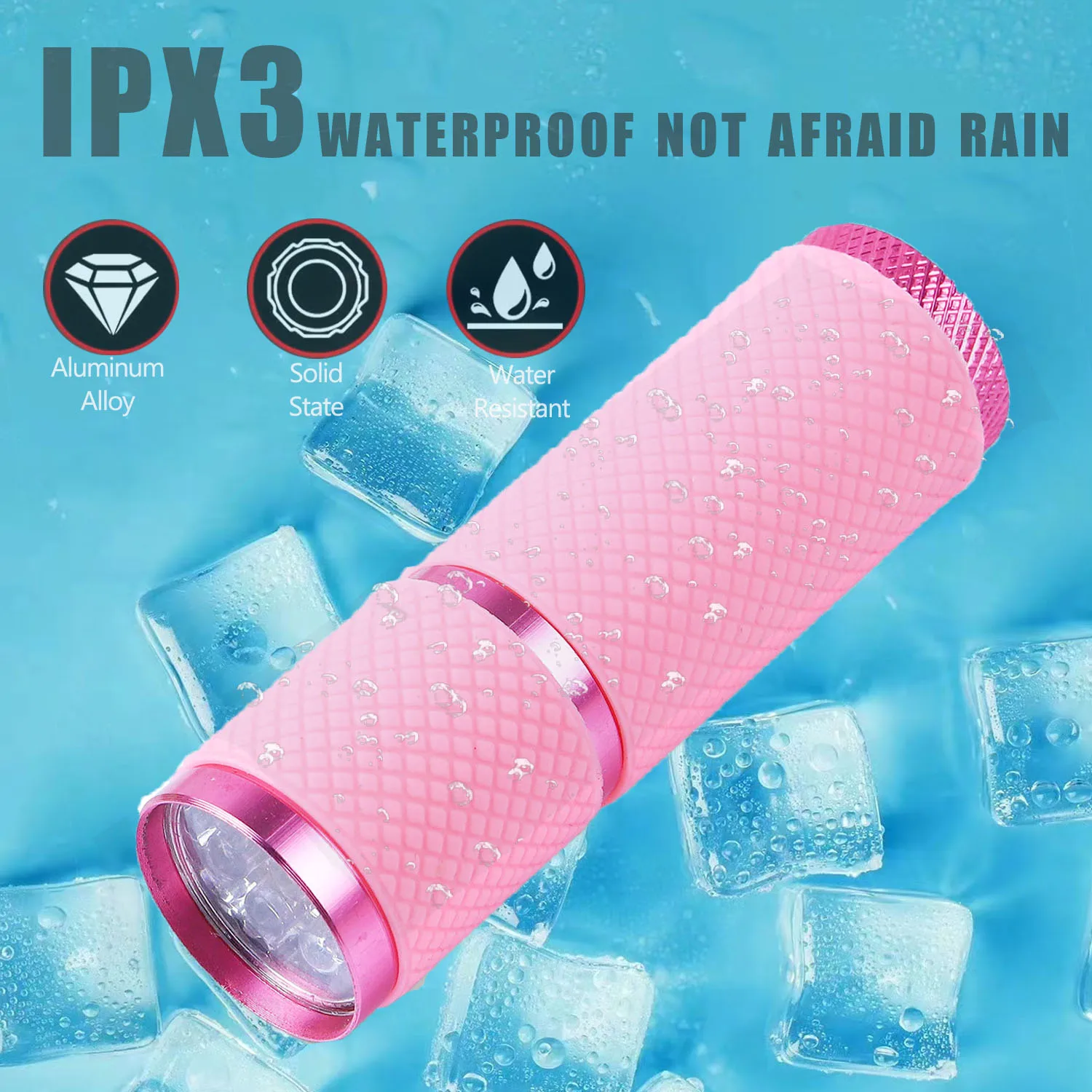 Mini 9 LED Flashlight Strong Light Highlight Hand Torch Outdoors Waterproof Light Portable Pocket Lantern Hiking Camping