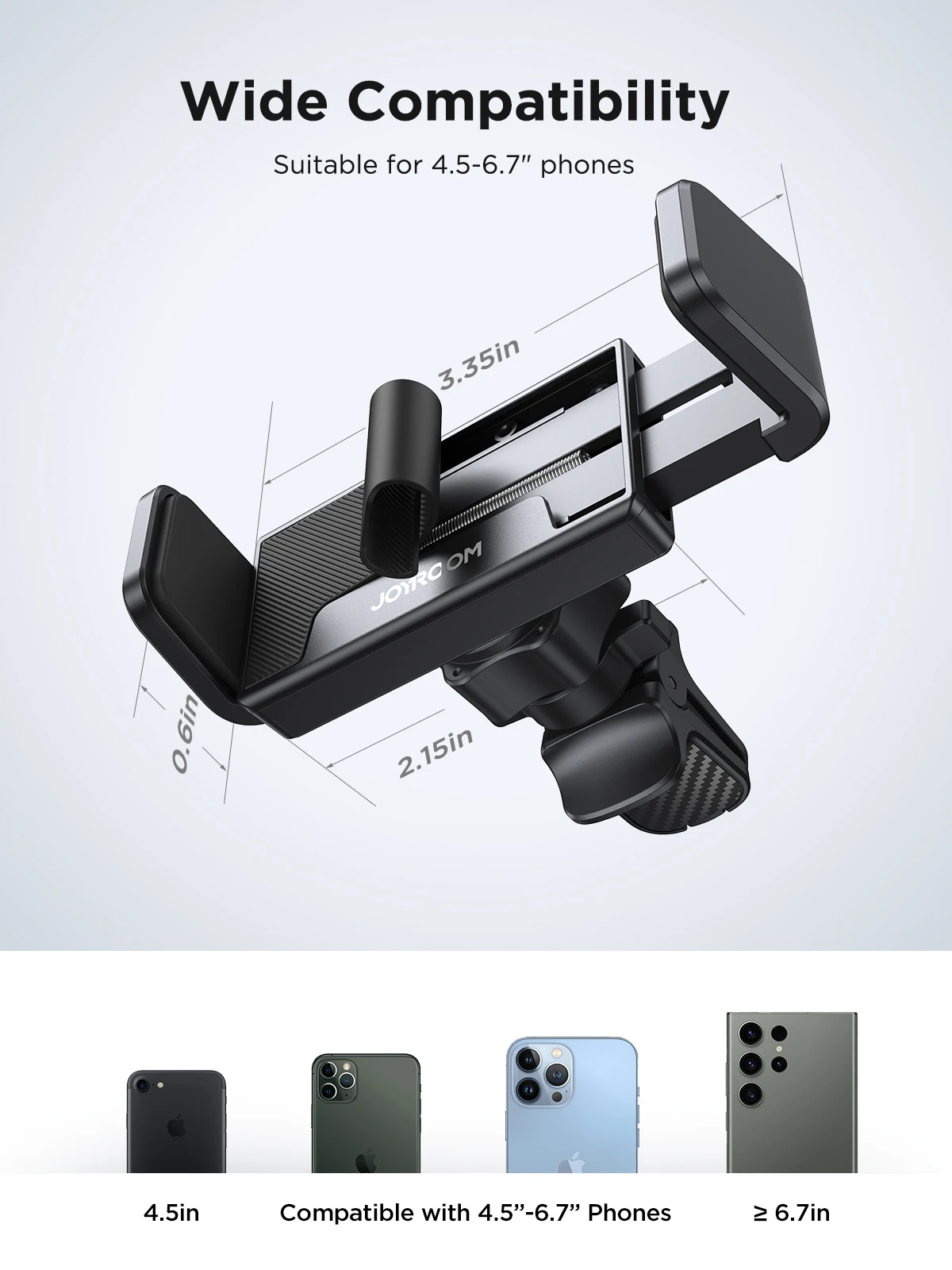 Joyroom Mini Car Phone Holder Mobile Phone Holder Stand Car Phone Stand For iPhone 15 Xiaomi Samsung in Car Air Vent Mount