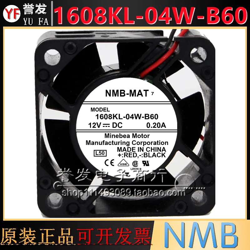 NEW ORIGINAL 1608KL-04W-B69 12V 0.20A 4020 40x40x20mm COOLING FAN RADIATOR