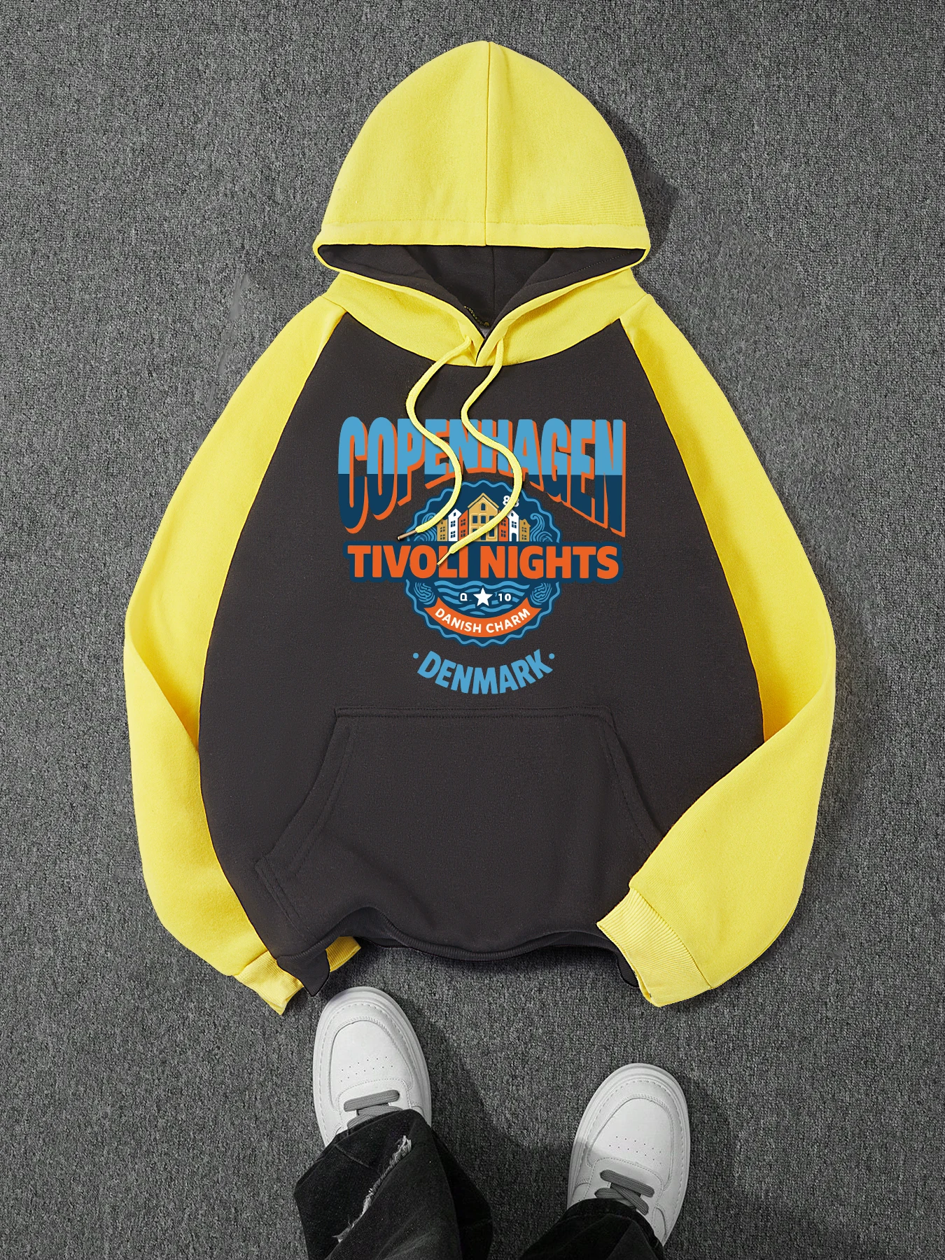 Copenhagen Tivoli Nights, мужская толстовка реглан с принтом Дании, модные разноцветные толстовки, повседневная мягкая уличная флисовая толстовка в стиле Харадзюку