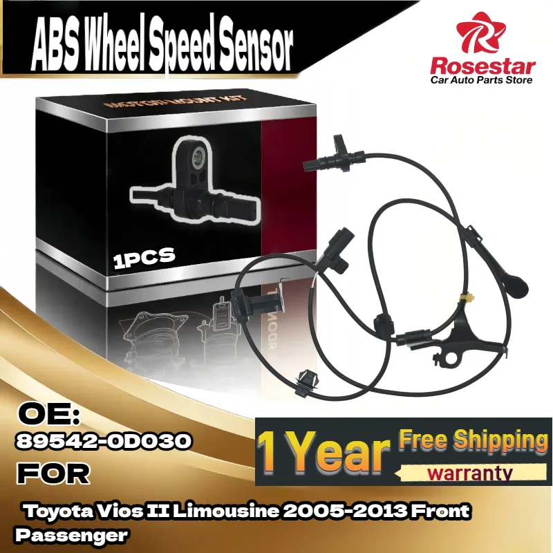

For Front Passenger RH ABS Wheel Speed Sensor 89542-0D030 For Toyota Vios II Limousine 2005-2013