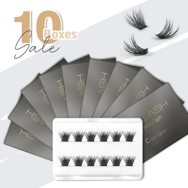 

ETVITE Cluster Lashes Set 120PCS DIY Eyelash Extension 3D Volume Individual Lashes Extensions Natural Fluffy Reusable Eyelashes