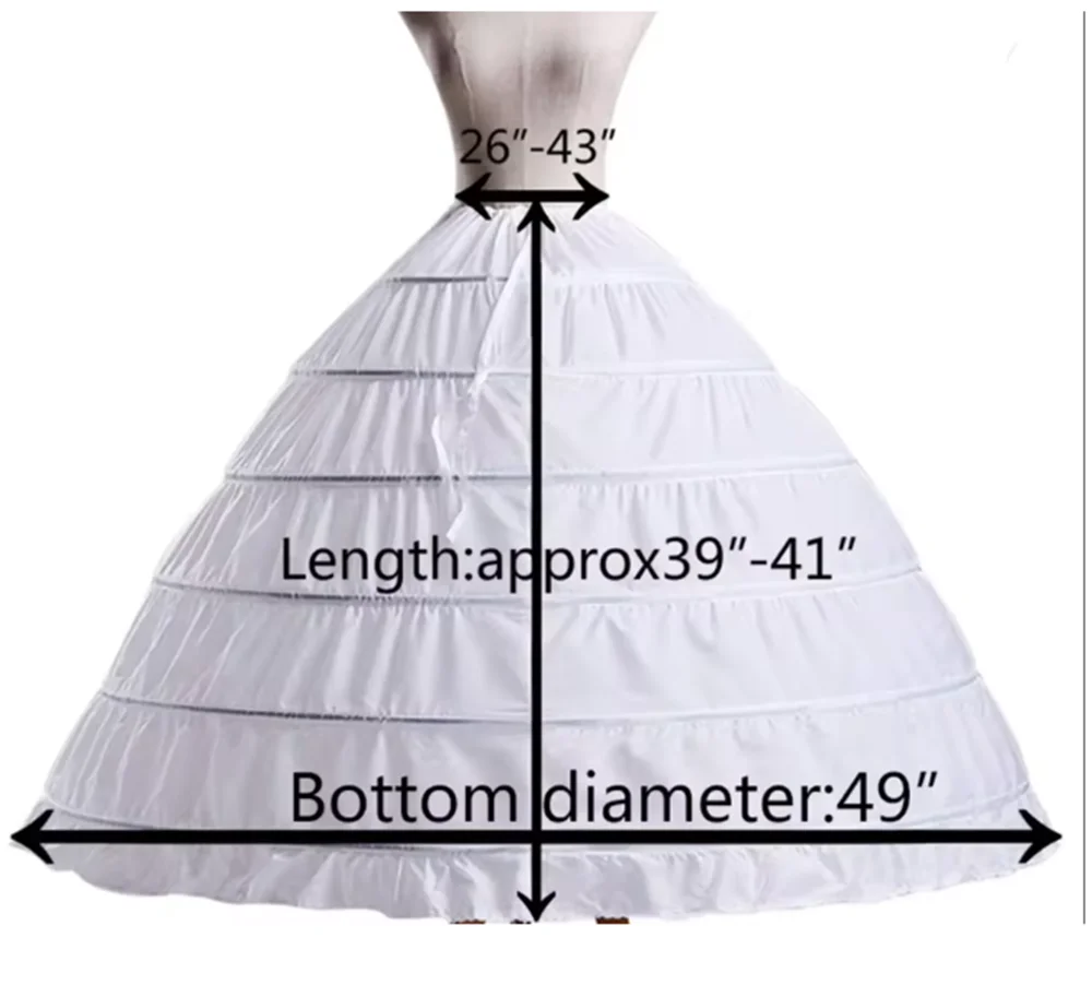 Anágua de casamento de noiva, vestido de baile, crinolina, saia deslizante, vestido de baile, anáguas