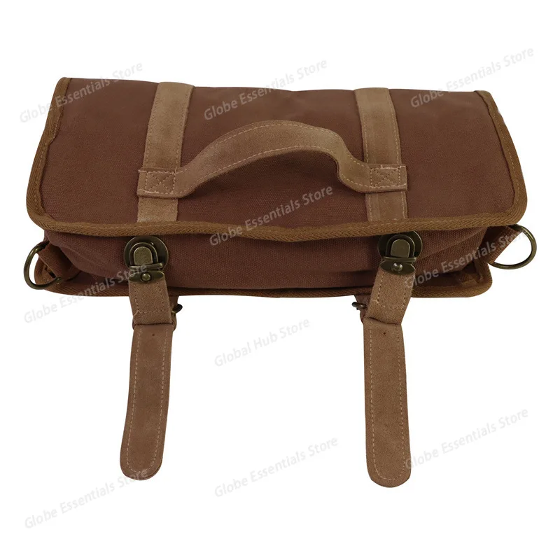 Travel Bartender Kit Bag Outdoor toolkit Convenient Bartending Toolkit Cowhide Canvas Bag Anti-slip and wear-resistant