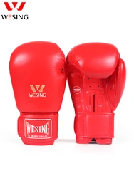 Wesing IBA Approved Boxing Gloves 12oz Competition Professional Training Kickboxing Sanda Boxer Mitts Red Blue