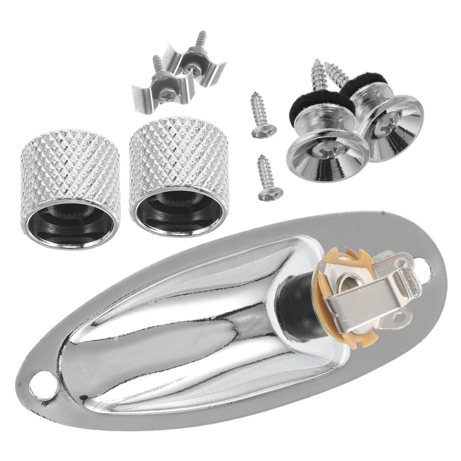 

Guitar Accessories Knobs Metal Endpin Jack Button Bass Socket Electric Strap Locks