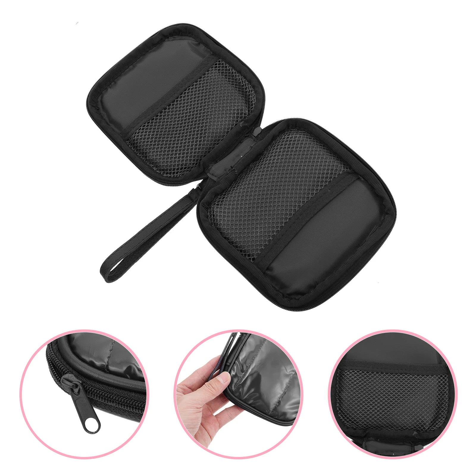 2 مقصورات منظم الملحقات الرقمية حقيبة للسفر كابل يو اس بي كيس التخزين كابل نقل بيانات حافظة سماعة الحبل حارس