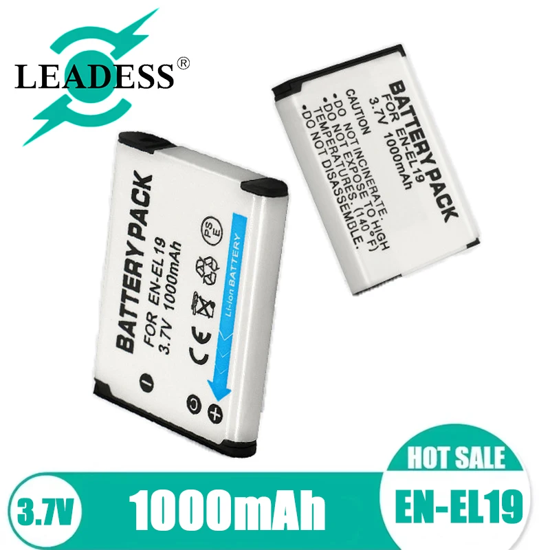 EN-EL19 Battery 3.7V 1000mAh Digital Camera Battery Lithium Battery For Nikon Coolpix EN EL19 S3100 S3200 S3300 S3400 S3500 S32