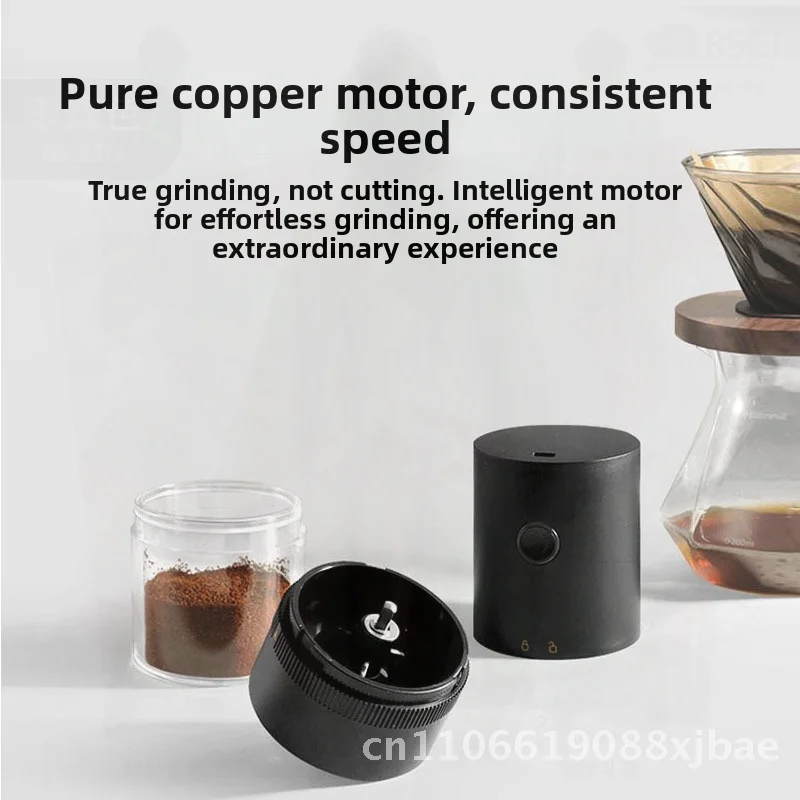 

Portable Electric Bean Grinder Coffee Machine USB Rechargeable Modern Minimalist Design for Office Home Bar -