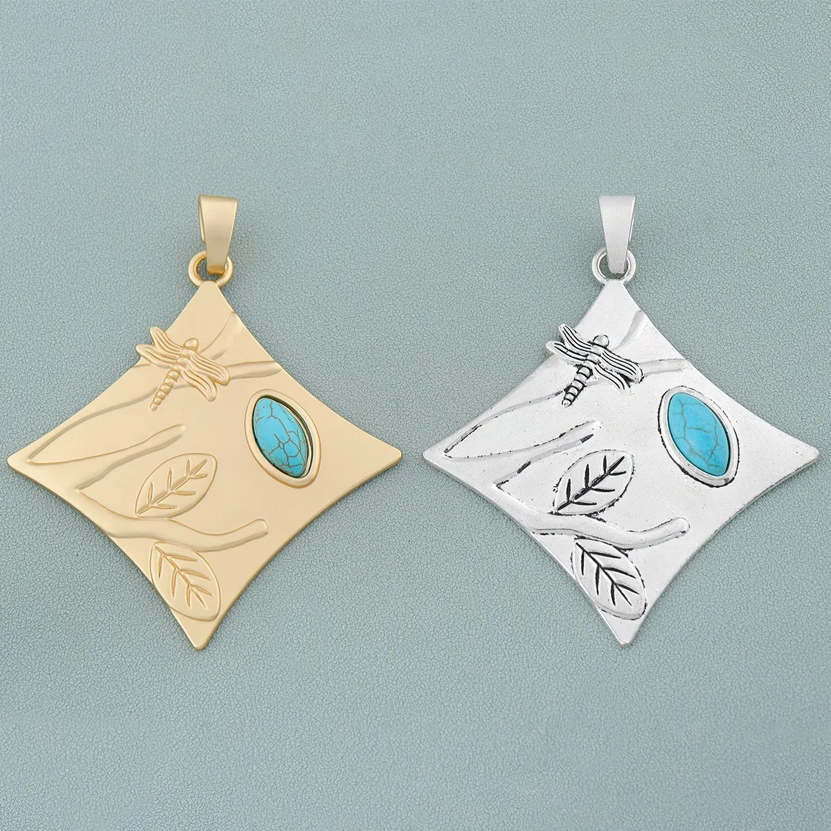 

1pc Tibetan Silvery Large Dragonfly with Imitation Stone Charms Pendants for Necklace Jewelry Making Findings