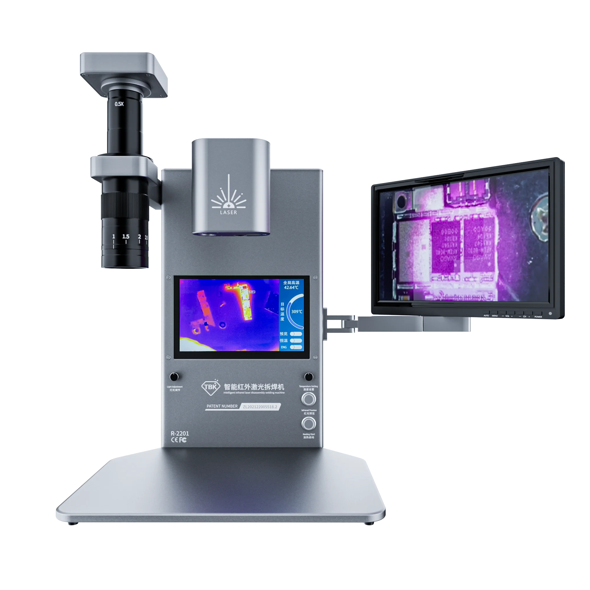 

TBK R2201 3W Laser Soldering Machine With 10 inches Display Screen For Mobile Phone Motherboard Quick Check Soldering Repair