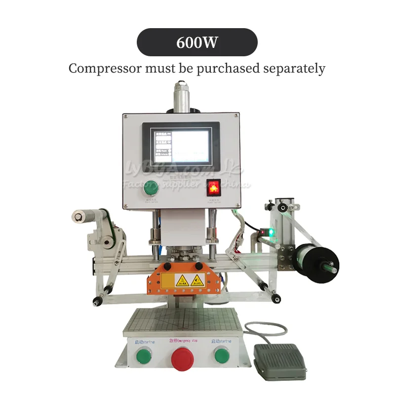 LY Auto Label Heat Transfer Machine Pneumatic Hot Stamping Adjustable Height 140MM Suitable for All Kinds of Leather And Paper - view 3