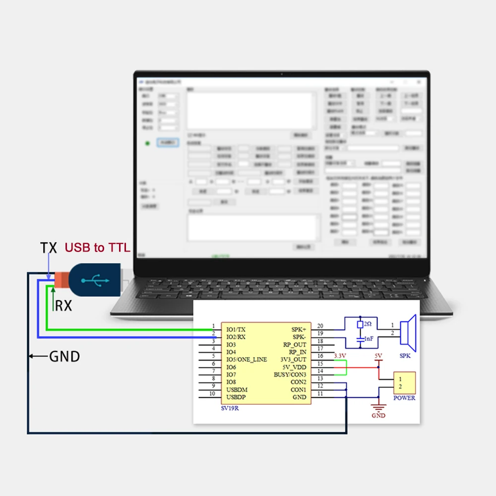 Il modulo di controllo della riproduzione vocale attiva i Trigger del segmento di controllo della porta seriale MP3 Storage integrato IO Trigger