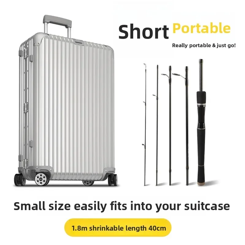 

ML High Carbon Fishing Rod Short Section Luya Five/ Six Sections Long Throw Fishing Rod for Enhanced Angling Experience