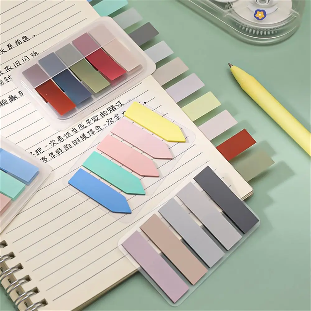 100 Sheets Bookmark Vintage Color Key Points Tab Strip Label Paster Sticker Sticky Notes Memo Pad Index Flags