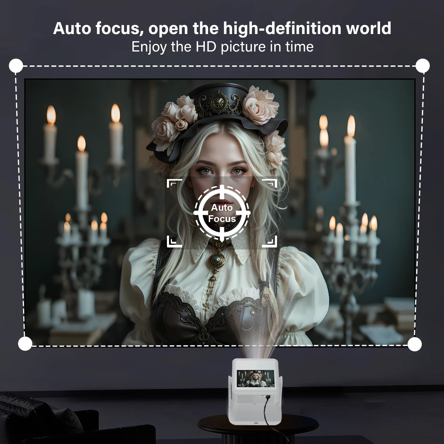 Aepuosem A2pro 4K WiFi Projector - Dual Screen, Android OS, Home Theater, Supports Gaming & Karaoke