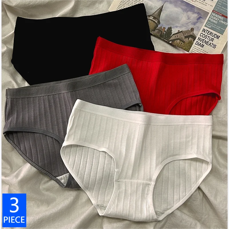 3 Teile/satz Klassische Baumwolle Frauen Sport Nahtlose Höschen Einfache Feste Farbe Unterwäsche Weiche Atmungsaktive Briefs Mädchen Weibliche Dreieck