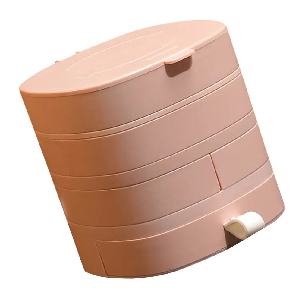 

Multilayer Plastic Rotating Jewelry Box Organizer Case for Earrings Rings Necklaces Bracelets Keys Storage 360 Degree