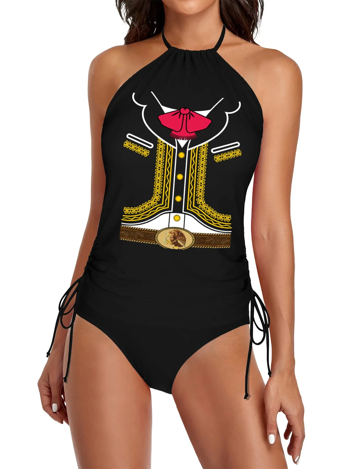 

Mariachi Costume Split Swimsuit Set swimming suit woman whole woman swimsuit Women beachwear