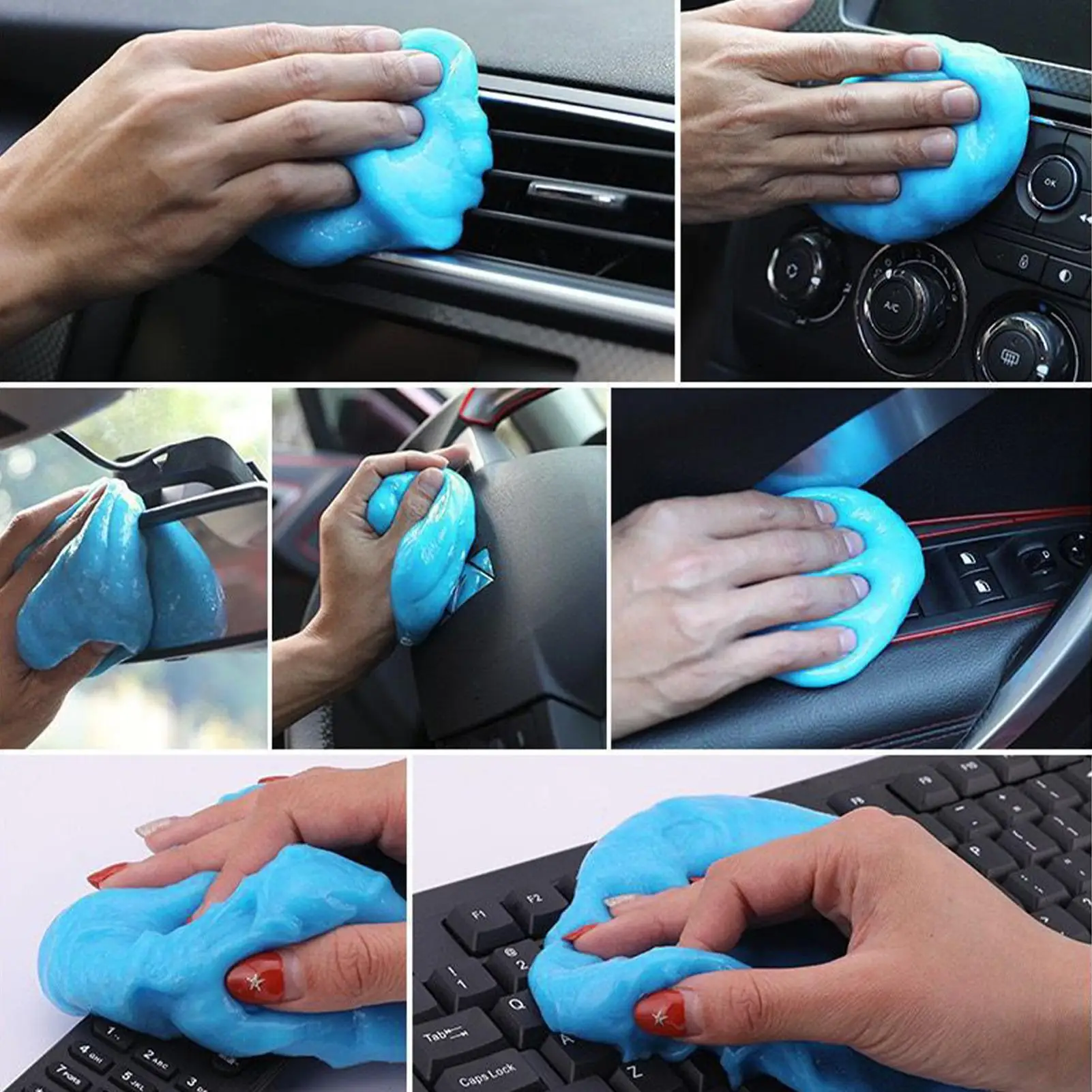 160g Dust Cleaning Gel Keyboard Detailing Tool Car Interior Cleaning Gel Detail Tool For Vent Dashboard Console Steering Wheel