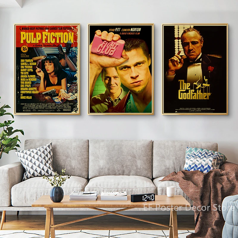 Classic Film Poster Prints Vintage Home Room Art Wall Decor Jennifer\'s Body/Jaws/Leon Movie Theater Painting Nostalgic Printings