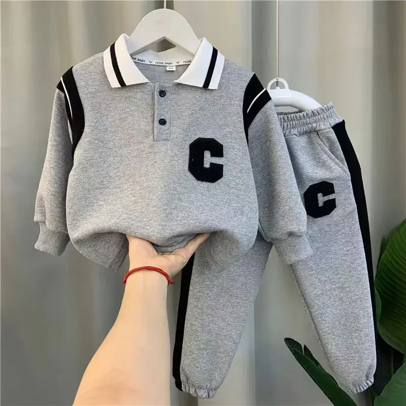 

New Spring Autumn Fashion Baby Clothes Set Children Girls Boys Long Sleeved T-Shirt Pants 2Pcs/Sets Infant Clothing Kids Outfits